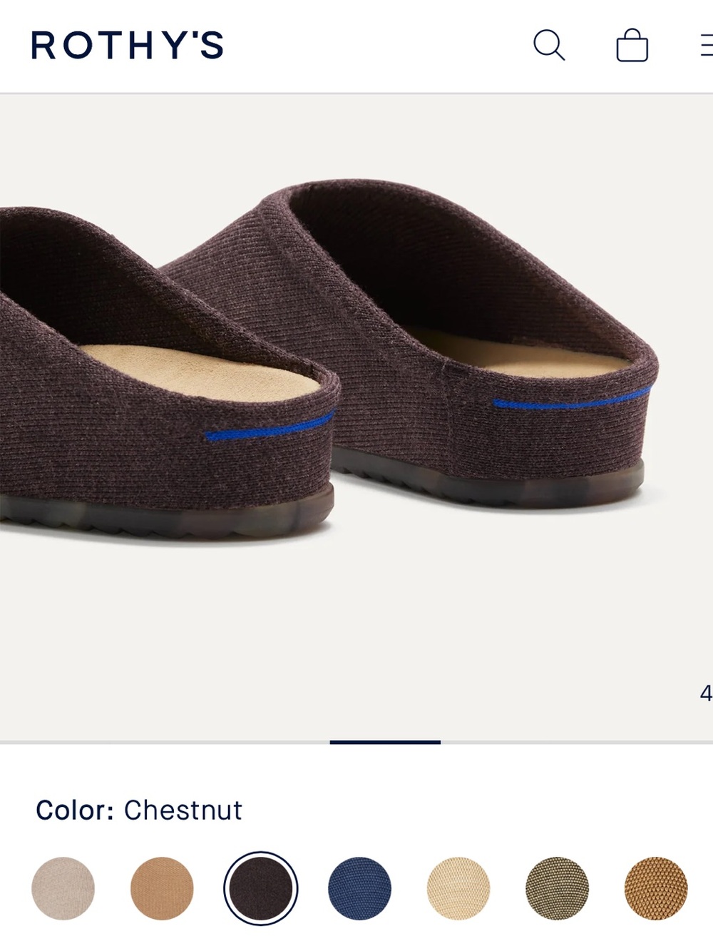 Rothy's The Casual Clog. Size 9. Chestnut. - Picture 3 of 7